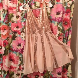 Nude Sequin Dress